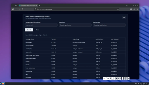 CachyOS Package Dashboard Web